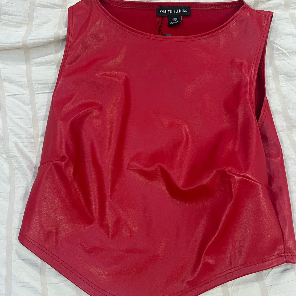 Shiny Red Tank Top